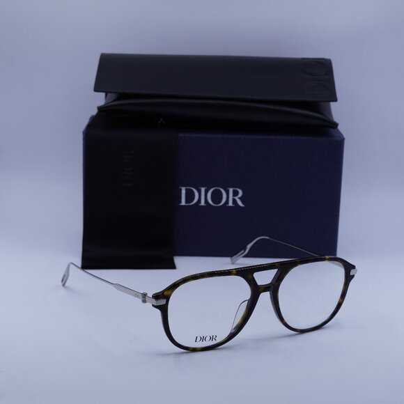 Dior NEODIORO S3I 2300 Aviator Eyeglasses - Dark Havana/Silver - Picture 1 of 10